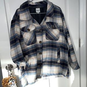 Oversized flannel jacket